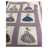 Vintage Lavender Bonnett Lady