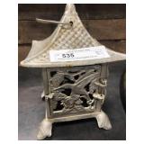 Heavy Cast Iron Hummingbird Cut out  Candle Holder