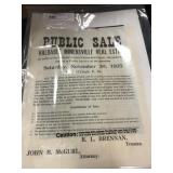Vintage 1935 Public Auction Broad Side
