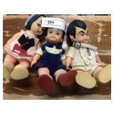 3 Vintage Japanese Monster Baby Dolls