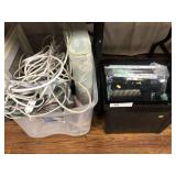 Tote: Various Cords, Pictures, etc. & Box of