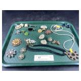 Costume Jewelry Pins & Earrings
