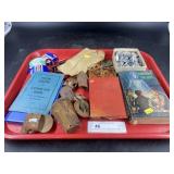 Lot: Antique Car Tokens, Vintage Boy Scout Items