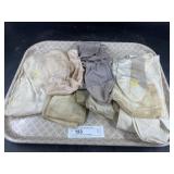 Tray of Early Linen Socks & Stockings