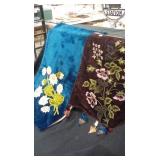 Early Textile w/Handpainted Thread & Vintage Scarf