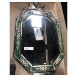 Highly Decorated Cut Glass & Etched Mirror