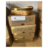 (4) Longaberger 2002 Collectors Club