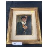 Signed Oil on Board of European Portrait