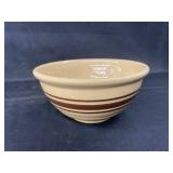 Stoneware Brown Banded Mixing Bowl