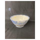 Blue Sponge Decorated Mixing Bowl