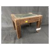 Primitive Leather Top Stool