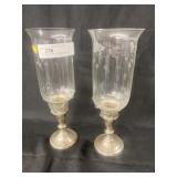 Towel Sterling Silver Candlestick Holders