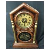 Antique Walnut Case Mantel Clock