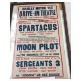 Framed Drive In Theater Broad Sign