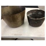 2 Primitive Copper Hammered Pails
