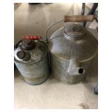 Early Galvanized Fuel Can & Kerosene Can