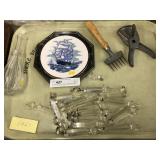 Tray Lot- Trivet, Prisms, Kitchen Tool, Etc.