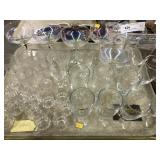Tray Lot of Assorted Stemware