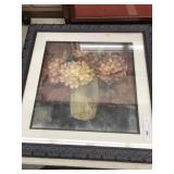 Contemporary Framed Floral Scene