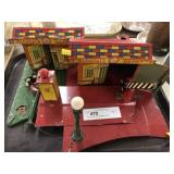 Tray: Early Tin Litho Marx Train Accessories