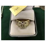 14K Gold Mens Ring