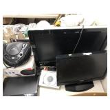 2 Computer Monitors, DVD Player, Radio, etc