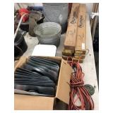 7- 4 ft Light Fixtures, Galvanized Buckets,