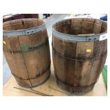 2 Wooden Nail Kegs