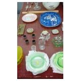 Depression Glass, Transferware, Meat Platter,