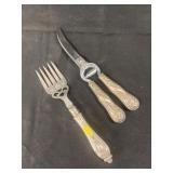 Sterling-Handled Poultry Shears & Serving Fork
