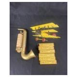 Vintage QRS PlaySax & Cast Metal Airplane