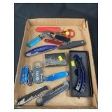 Tray: Pocket Knives, Hand Warmer & Utility Knives