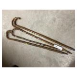 4 German & Austrian Alpine Decorated Canes