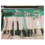 Silverplated Silverware and Primitive Wooden-