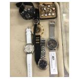 Tray: Assorted Watches & Cuff Links