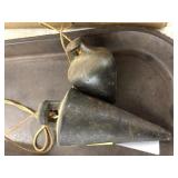 2 Early Cast Metal Plumb Bobs