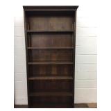 Solid Wood Adjustable-Shelf Bookshelf