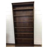 Solid Wood Adjustable-Shelf Bookshelf