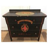 Paint-Decorated 3-Drawer Chest