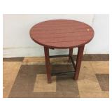 Poly Circular Patio End Table