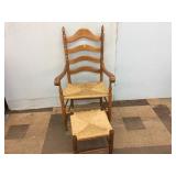 Rush Seat/Arched Ladder Back Armchair