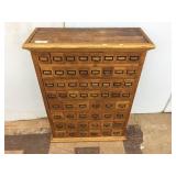 Antique Oak 64 Drawer Cabinet