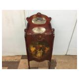 Mahogany Vintage Hand-Painted Sheet Music Cabinet
