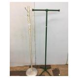 Green Metal Display Rack, Aluminum Clothes Tree