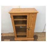 Rolling Wooden Stereo Cabinet