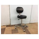 Modern Rolling Stool w/Chrome Base