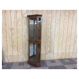 Corner Curio Cabinet w/ Mirrored Back