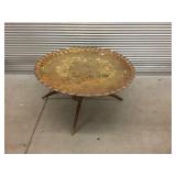 Mid-Century Circular Brass Coffee Table