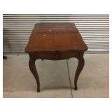 Wooden One-Drawer End Table