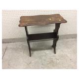 Wooden Side Table Magazine Rack